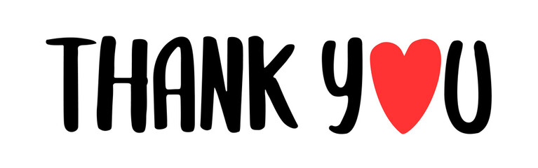 THANK YOU. Hand drawn inscription lettering thank you card. Typography and calligraphy thank you. Give thanks. Graphic design print greeting card Thanksgiving day. Vector text on a white background.