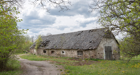 old agriculture style building in estonia © Urmas