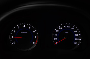 Fototapeta premium Modern car instrument panel dashboard