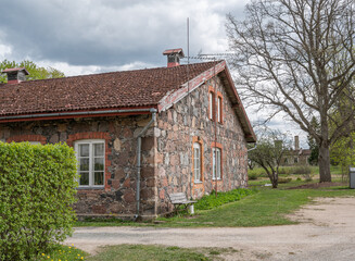old agriculture style building in estonia