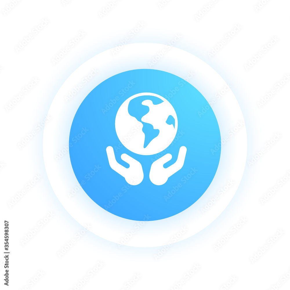 Wall mural Save Earth -  Icon