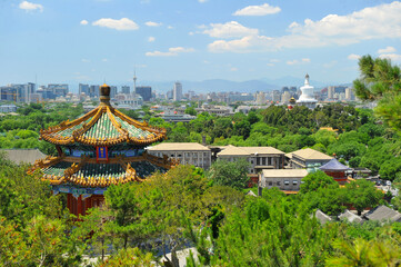 forbidden city in Beijing From top view point