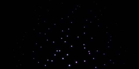 Dark Purple vector layout with bright stars. Shining colorful illustration with small and big stars. Pattern for wrapping gifts.