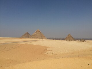 Fototapeta na wymiar Die Pyramiden in Gizeh, Ägypten