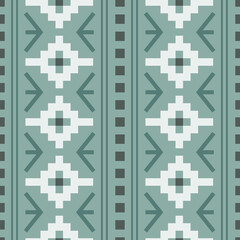 Vector pastel green woven geometric design seamless pattern background