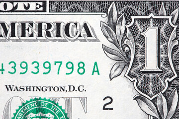 One USA Dollar Banknote