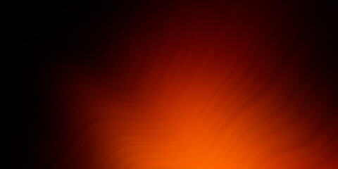 Dark Orange vector background with bent lines. Colorful illustration with curved lines. Smart design for your promotions.