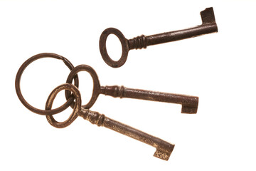 
bunch of ovintage and rusty keys