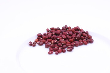 모아놓은 붉은 팥