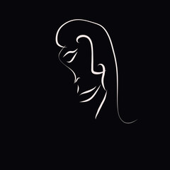 Girl is hiding her emotions in a dark smile