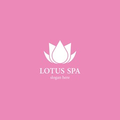 Lotus spa logo template icon design