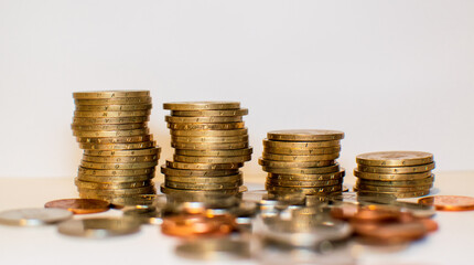 stack of coins in descending order