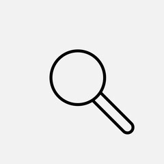 Magnifier line icon. Magnifying and audit, monitoring symbol. Cloud storage logo. Outline design editable stroke. For yuor design. Stock - Vector illustration.