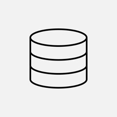 Obraz premium Database line icon. Server and storage, hosting symbol. logo. Outline design editable stroke. For yuor design. Stock - Vector illustration.