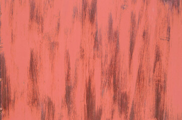 New red rusty metal door closeup