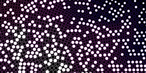 Dark Purple, Pink vector background with circles. Abstract colorful disks on simple gradient background. Pattern for business ads.