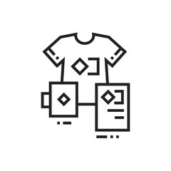 Brand identity black line icon. Corporate identity. Visible elements brand. Pictogram for web page, mobile app, promo. UI UX GUI design element. Editable stroke.