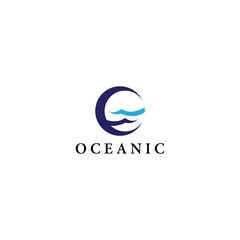 Oceanic logo vector icon design