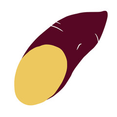 さつま芋 断面 半分