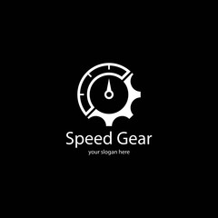 Speed Gear logo template vector icon design