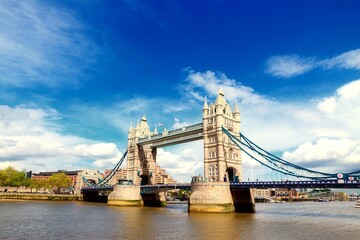 Fototapeta na wymiar London - Tower Bridge. Filtered colors style.