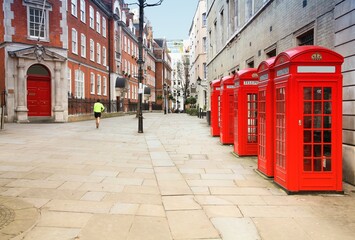 Obraz premium London street view. Filtered colors style.