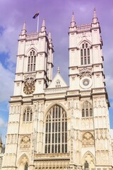 Westminster Abbey. Filtered colors style.