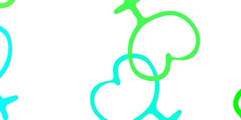 Light Green vector pattern with feminism elements.