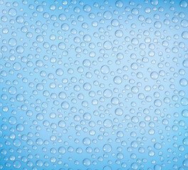 Fototapeta na wymiar Set of transparent drops of water