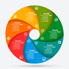 Abstract 3D Paper Infographics. Business template .Vector illustration