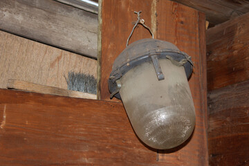 old lamp on the wall