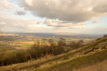 Malvern hills of England in the Springtime