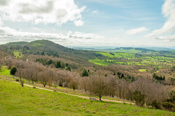 Malvern hills of England in the Springtime
