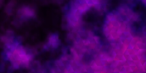 Light Pink vector background with triangles.