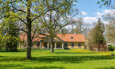 old wooden building in estonia europe