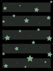 stripes  with stars and dot illustration on black background.