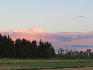 Clouds on a background of blue sky