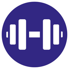 Illustration represents pictogram of weight, strength, dumbbell, exercises. Ideal for sports and institutional materials