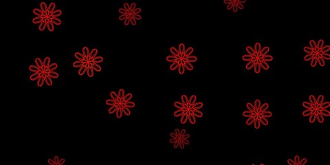 Dark Orange vector pattern with abstract shapes.