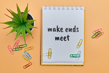 make ends meet - english money idiom hand lettering