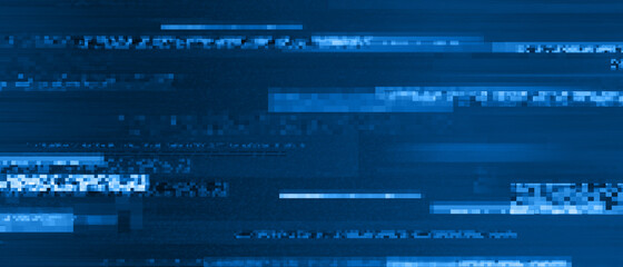 Blue glitchy abstract background - 354617588