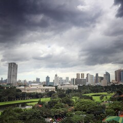 Fototapeta na wymiar Manila city skyline in Philippines