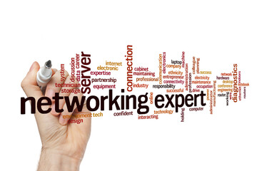 Networking expert word cloud concept