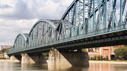 Truss bridge in Torun - Poland landmarks - obrazy, fototapety, plakaty