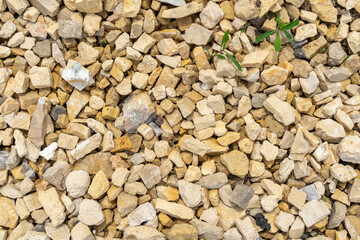 Crushed gravel as background or texture ,Background of granite gravel