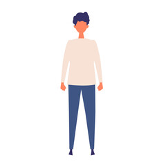 Vector flat illustration of standing man