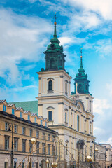 Fototapeta na wymiar Traditional Cathedral building in Warsaw, Poland