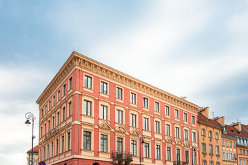 Fototapeta premium Street view of Old Town Warsaw, Poland