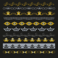 Gold And Silver Borders For Your Design