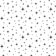 Twinkling stars seamless pattern.
